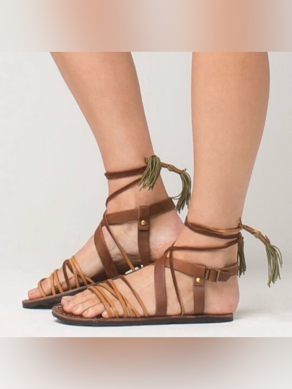 Free People Brown “Willow” Gladiator Sandals
